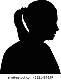 a woman head silhouette vector