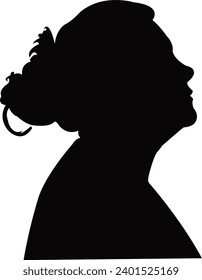 a woman head silhouette vector