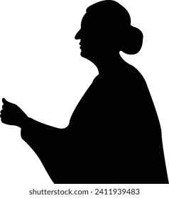 a woman head silhouette vector