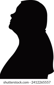 a woman head silhouette vector