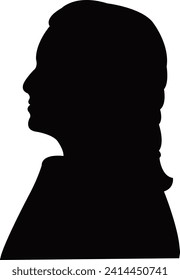 a woman head silhouette vector