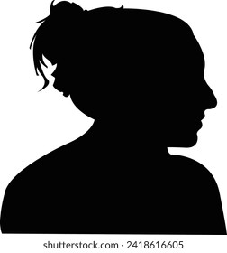 a woman head silhouette vector