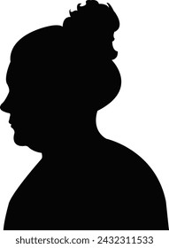 a woman head silhouette vector