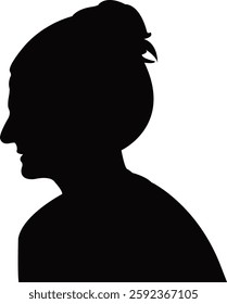 a woman head silhouette vector