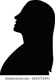 a woman head silhouette vector