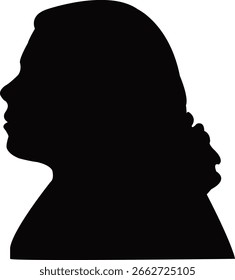 a woman head silhouette vector