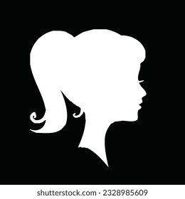 woman head silhouette vector design