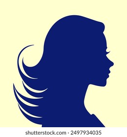 Woman head silhouette vector design