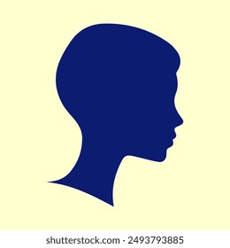 Woman head silhouette vector illustration