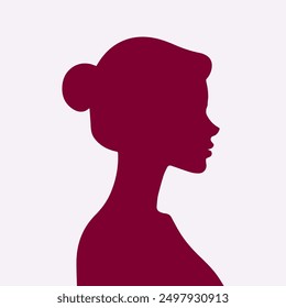 Woman head silhouette vector illustration