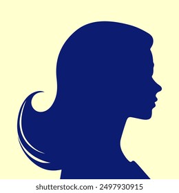 Woman head silhouette vector illustration