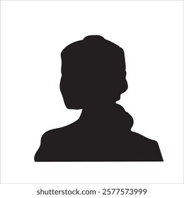 Woman head silhouette vector illustration