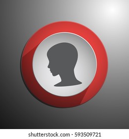 Woman head Silhouette. Web design style