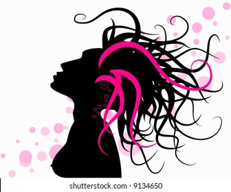 woman head vector