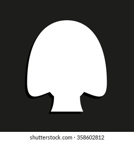 Woman head -  vector icon with shadow