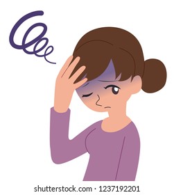 woman headache migraine