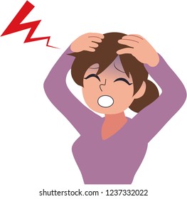 woman headache migraine