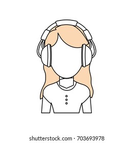 Woman with headphones