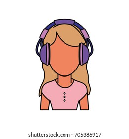 Woman with headphones