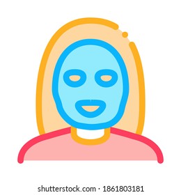 Woman Healthcare Mask Icon Vector. Outline Woman Healthcare Mask Sign. Isolated Contour Symbol Illustration