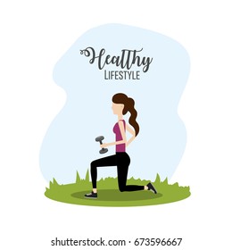 woman healthy lifestyle to do exercise
