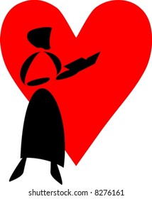 Woman with heart
