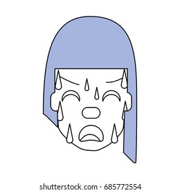 Woman with heart attack face