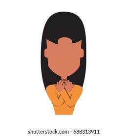 Woman with heart attack face