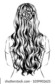 Woman with heart braided Hairstyles