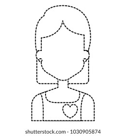 woman with heart icon