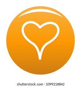 Woman heart icon. Simple illustration of woman heartvector icon for any design orange