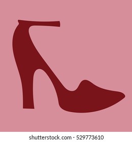 Woman heeled shoe vector illustration