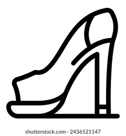 Woman heels icon outline vector. High female shoes. Fashion lady footwear