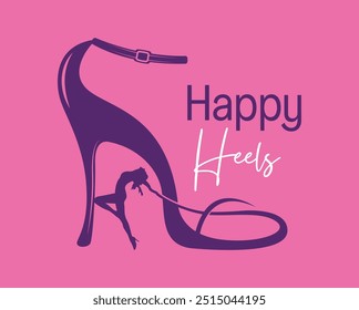 woman heels logo featuring a chic high-heeled shoe, symbolizing elegance and fashion. Ideal for footwear brands, fashion boutiques, and women