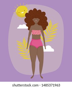 woman hello summer holiday design