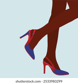 Woman high heel shoes illustration