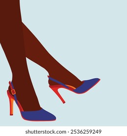 Woman high heel shoes illustration