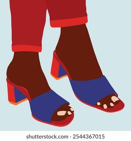 Woman high heel shoes illustration	