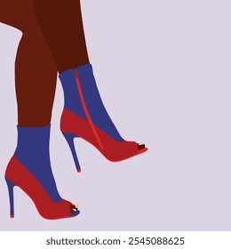 Frau High Heel Schuhe Illustration