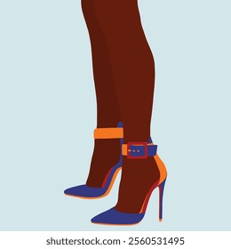 Woman high heel shoes illustration