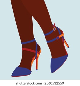 Woman high heel shoes illustration