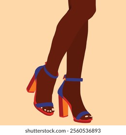 Woman high heel shoes illustration