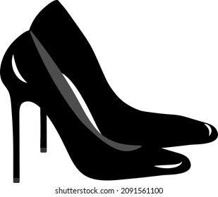 Woman high heel shoes isolated vector