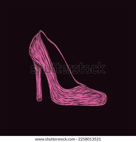 woman high heels boot creative illustration design