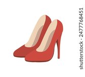 Woman high heels illustration icon