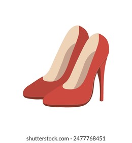 Woman high heels illustration icon