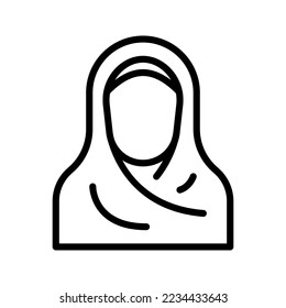 woman hijab icon vector illustration logo template isolated on white background