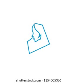 woman hijab logo vector