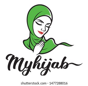 Woman with Hijab Logo, Vetor EPS 10