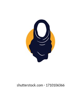 woman hijab muslim vector graphic design isolated